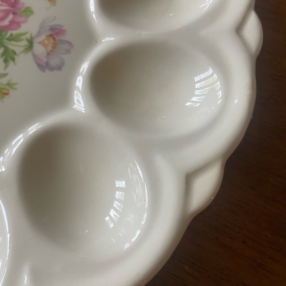 Large Vintage White Ceramic Deviled Egg Platter - Picture 7 of 7